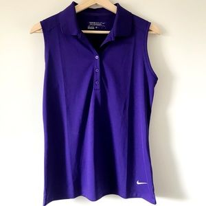 Nike Golf Sleeveless Dri Fit Purple Tank Top